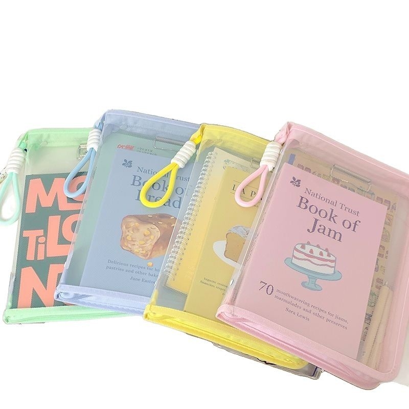 Чанта за документи от PP с прозрачен дизайн и акордеонна форма, с цип (Марка: Yibai points; Материал: PP; Стил: цип; Форма: акордеон)