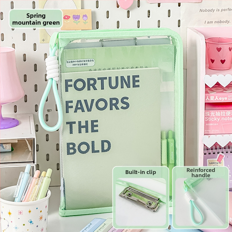 Чанта за документи от PP с прозрачен дизайн и акордеонна форма, с цип (Марка: Yibai points; Материал: PP; Стил: цип; Форма: акордеон)