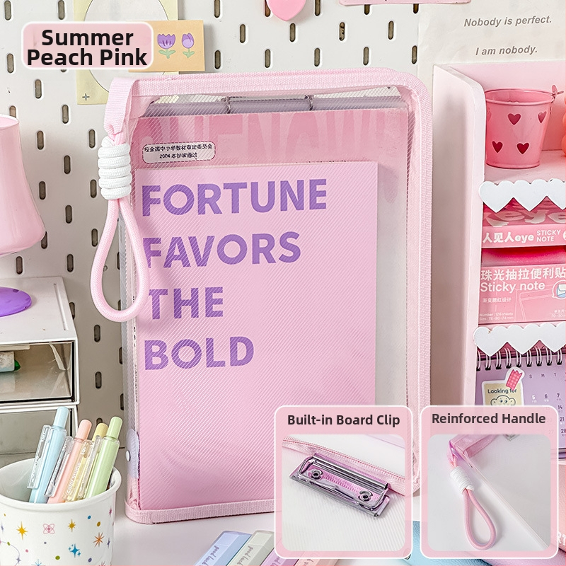 Чанта за документи от PP с прозрачен дизайн и акордеонна форма, с цип (Марка: Yibai points; Материал: PP; Стил: цип; Форма: акордеон)