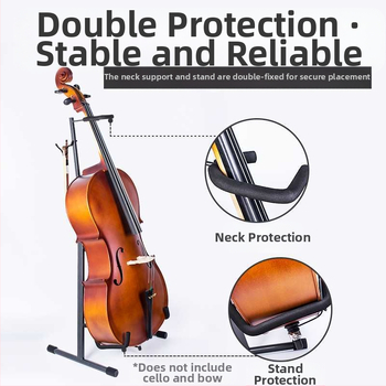 Daugiainstrumentinis grindinis laikiklis violončelei, gitarai, pipai ir zhongruanui – nešiojamas vertikalus laikiklis