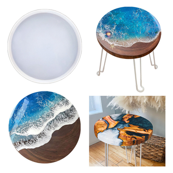 Σιλικόνη στρογγυλή φόρμα για ψήσιμο DIY κρυστάλλινο ρυάκι ρητίνης — χειροποίητη κατασκευή, μοντέρνος μινιμαλισμός