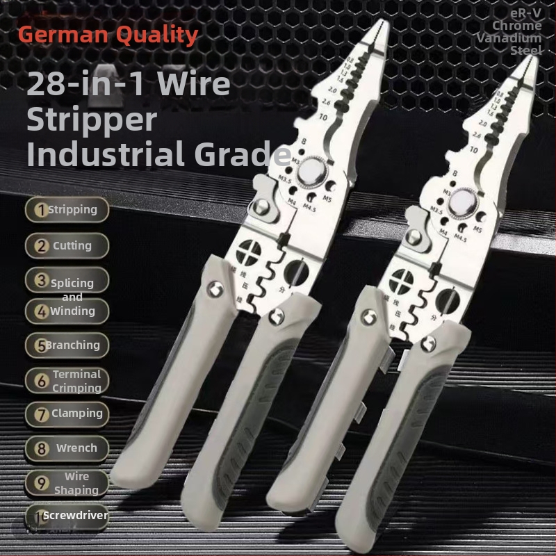 Štipaljke za skidanje izolacije – elektromos alat, automatsko skidanje, višestruke namjene, šiljasta čeljust, Starlight, rezanje niti, težina 50