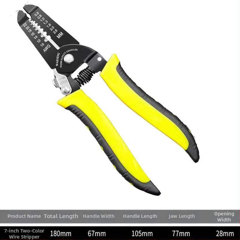 Štipaljke za skidanje izolacije – elektromos alat, automatsko skidanje, višestruke namjene, šiljasta čeljust, Starlight, rezanje niti, težina 50