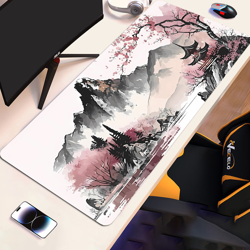 Голяма подложка за мишка с противохлъзгаща повърхност от естествен каучук, термопечат, размери 300×600×2 мм или 300×700×2 мм.