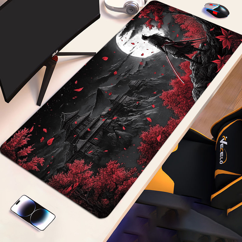 Голяма подложка за мишка с противохлъзгаща повърхност от естествен каучук, термопечат, размери 300×600×2 мм или 300×700×2 мм.