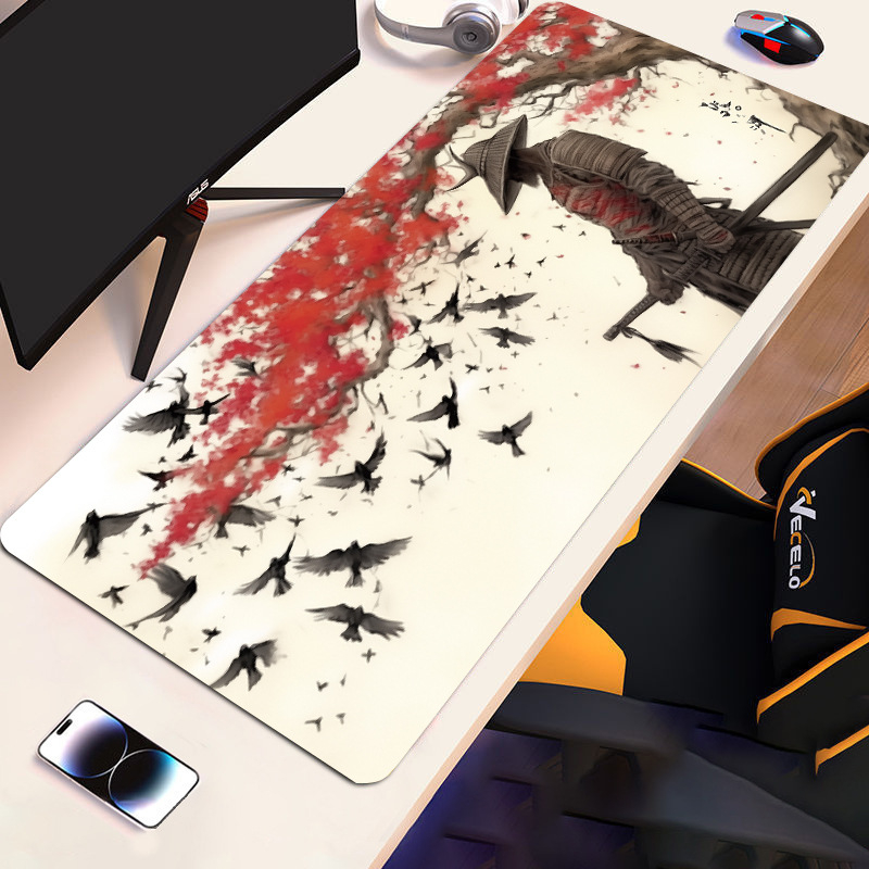 Голяма подложка за мишка с противохлъзгаща повърхност от естествен каучук, термопечат, размери 300×600×2 мм или 300×700×2 мм.