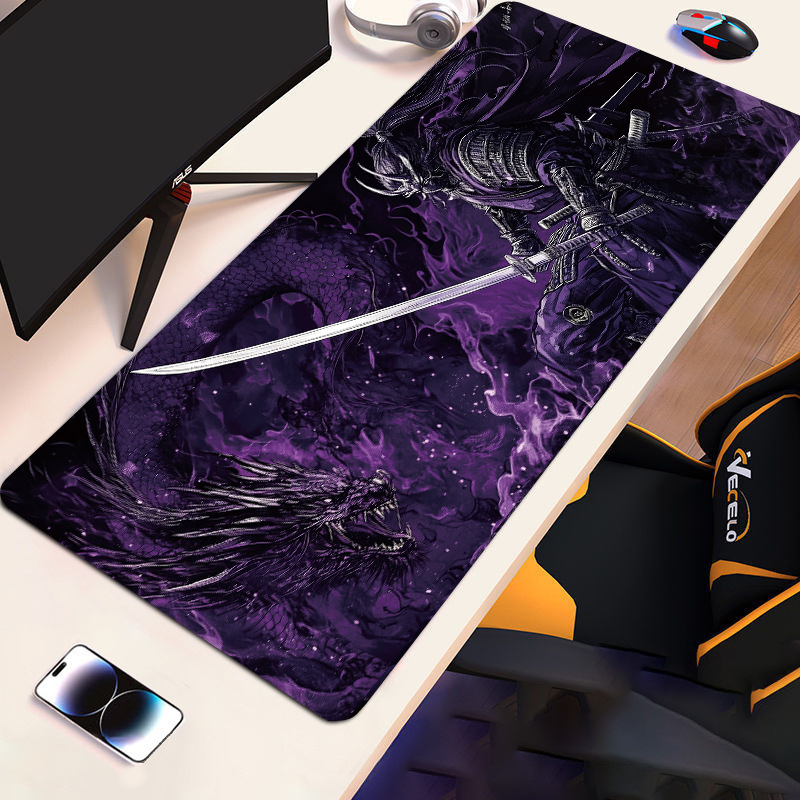 Голяма подложка за мишка с противохлъзгаща повърхност от естествен каучук, термопечат, размери 300×600×2 мм или 300×700×2 мм.