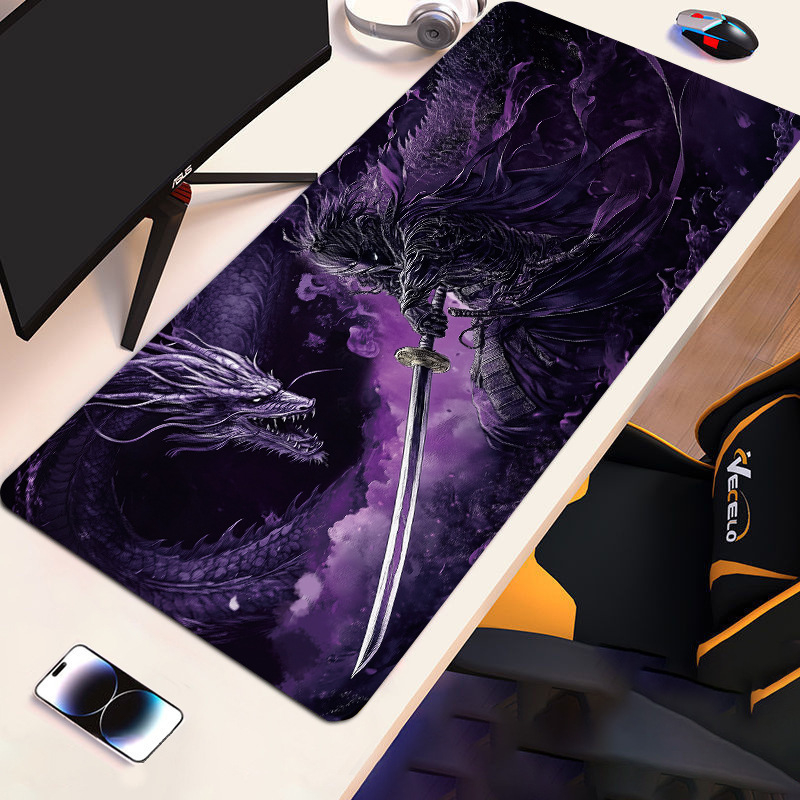 Голяма подложка за мишка с противохлъзгаща повърхност от естествен каучук, термопечат, размери 300×600×2 мм или 300×700×2 мм.