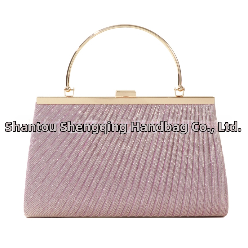 PVC moterų vakarinė rankinė, horizontalaus kvadrato formos, užsegamas raišteliais, poliesterio įdaila, gatvės stilius