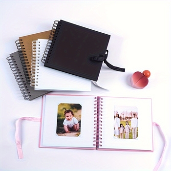 Спирално подвързан DIY фотоалбум, ръчно изработено, ретро крафт хартия скрапбук (Спирално подвързан; обложка от крафт хартия; DIY; ръчно изработено; скрапбук)