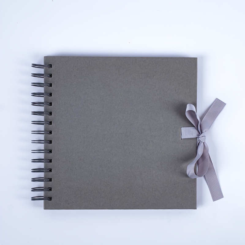 Спирално подвързан DIY фотоалбум, ръчно изработено, ретро крафт хартия скрапбук (Спирално подвързан; обложка от крафт хартия; DIY; ръчно изработено; скрапбук)