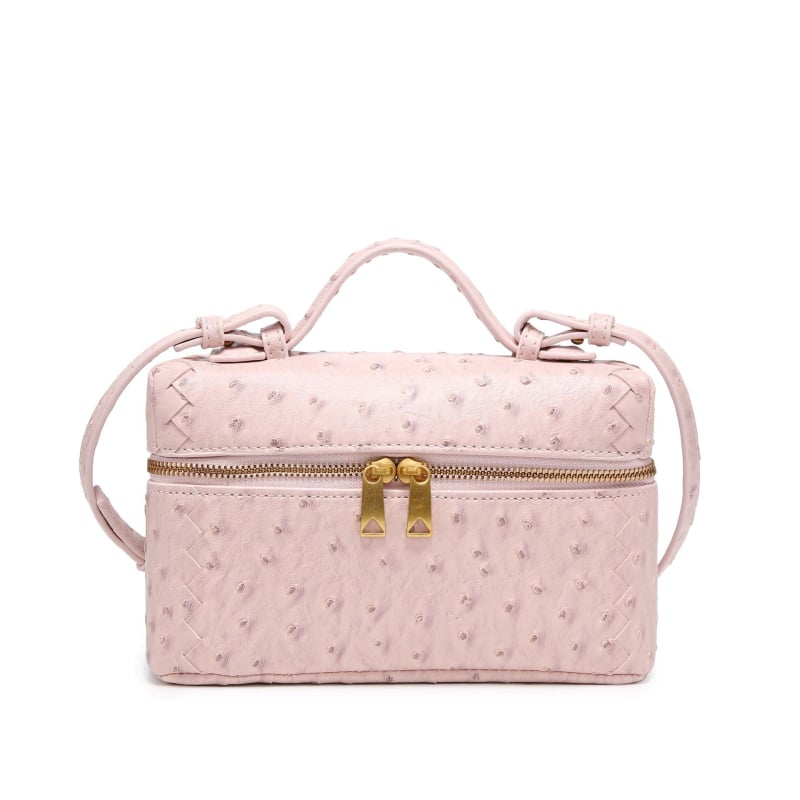 PU crossbody somiņa ēdiena pārvadāšanai, horizontāla kvadrāta forma, rāvējslēdzēja atvērums, poliestera iekšējā odere, trīsdimensionāla ārējā dizains