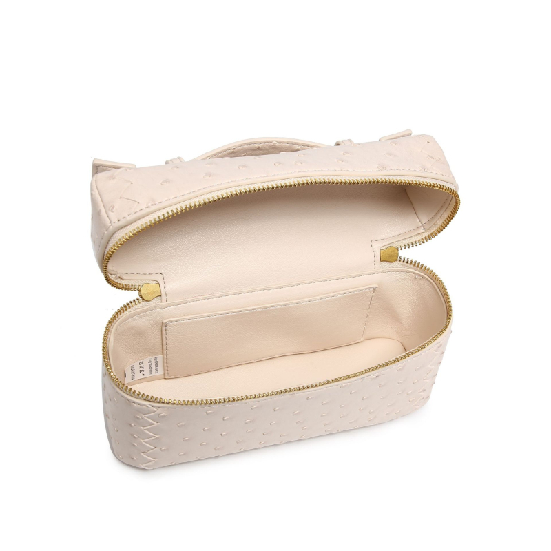 Geantă crossbody din PU, în formă pătrată orizontal, închidere cu fermoar, căptușeală din poliester, design exterior tridimensional