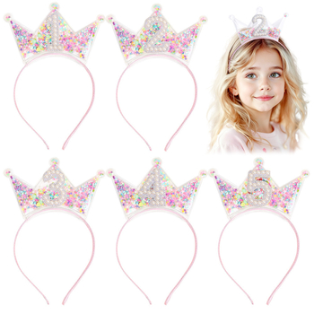 PVC диадема корона за детски рожден ден, ръчна изработка, стил мил, унисекс аксесоари за глава