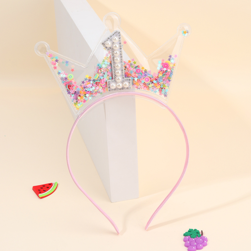 PVC диадема корона за детски рожден ден, ръчна изработка, стил мил, унисекс аксесоари за глава