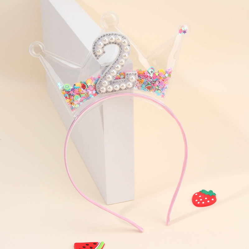PVC диадема корона за детски рожден ден, ръчна изработка, стил мил, унисекс аксесоари за глава