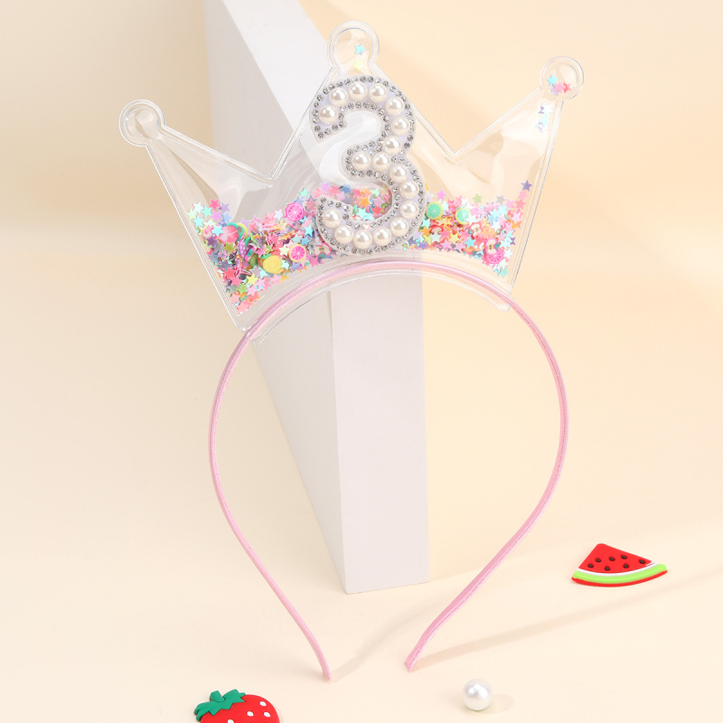 PVC диадема корона за детски рожден ден, ръчна изработка, стил мил, унисекс аксесоари за глава