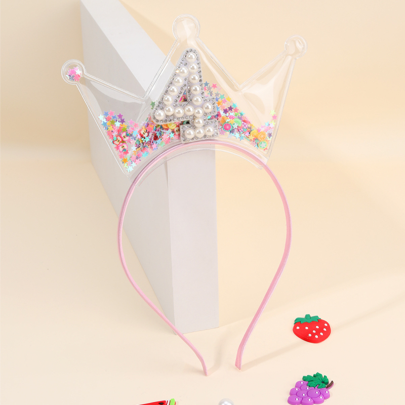 PVC диадема корона за детски рожден ден, ръчна изработка, стил мил, унисекс аксесоари за глава