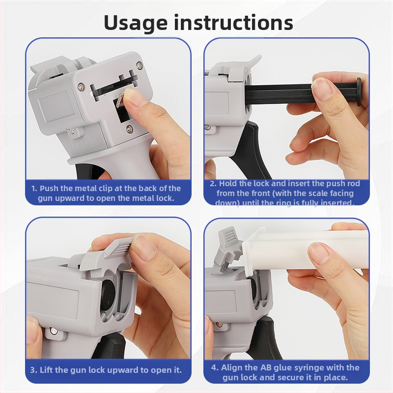 Kang Zhun двукомпонентен AB пистолет за лепило, ръчен, пластмасов, индустриално дозиране