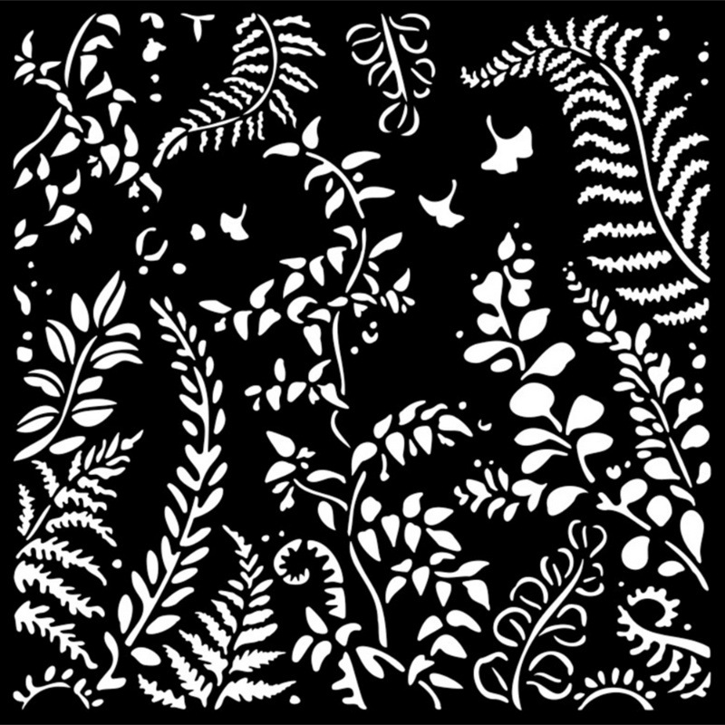 DIY sablon üdvözlőkártya és scrapbook készítéséhez, gomba keret és levél dizájnal, friss és édes stílus