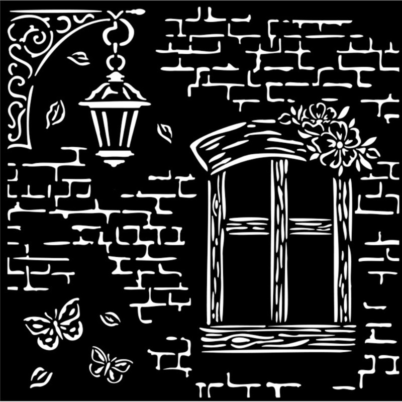 DIY sablon üdvözlőkártya és scrapbook készítéséhez, gomba keret és levél dizájnal, friss és édes stílus