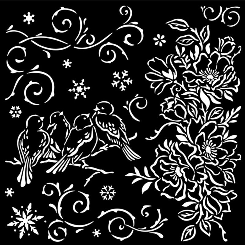 DIY sablon üdvözlőkártya és scrapbook készítéséhez, gomba keret és levél dizájnal, friss és édes stílus