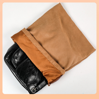 Τσάντα από ύφασμα φλάνελ με κορδόνι, σε στυλ τσάντας χειρός, ελαφρύς πολυτελής σχεδιασμός, κατάλληλη για εσώρουχα, καλλυντικά and ρούχα