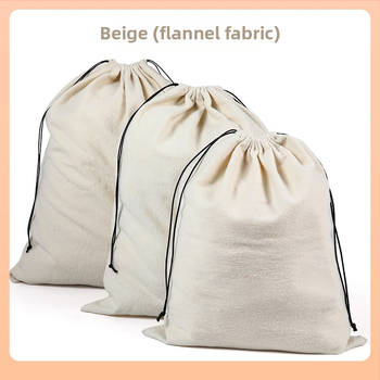 Τσάντα από ύφασμα φλάνελ με κορδόνι, σε στυλ τσάντας χειρός, ελαφρύς πολυτελής σχεδιασμός, κατάλληλη για εσώρουχα, καλλυντικά and ρούχα