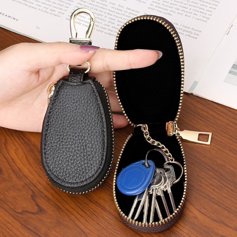 Automobilio raktų dėklas su ličių raštu, unisex, PU medžiaga