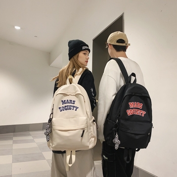 Unisex σχολικό σακίδιο πλάτης με μεγάλη χωρητικότητα 36–55L, νάιλον, αναπνεύσιμο, μοτίβο με γράμματα, στυλ δρόμου