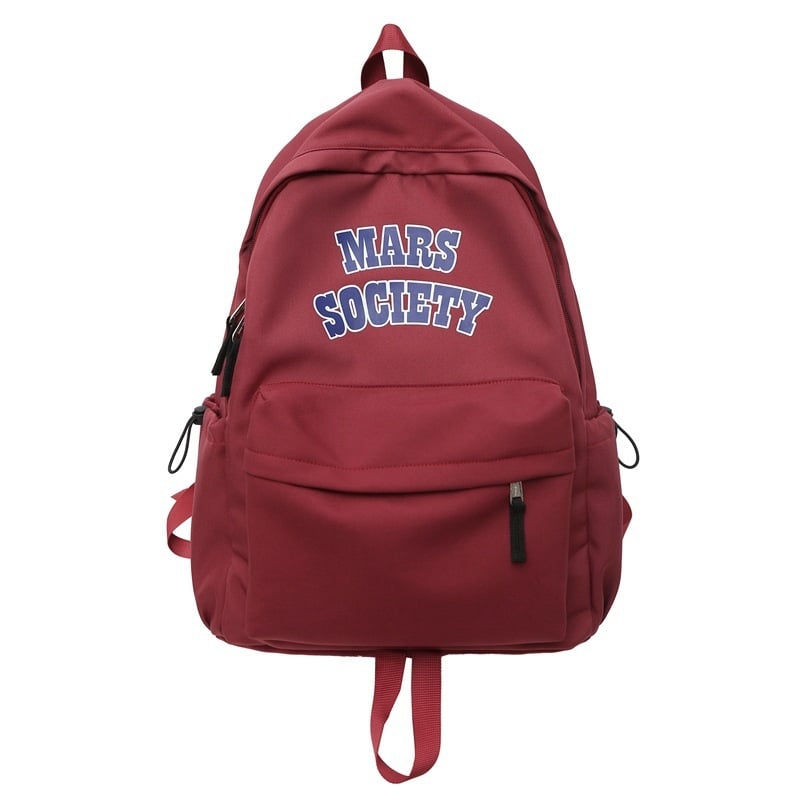 Ученическа раница с голям капацитет 36–55 л, нейлонова, дишаща, шарка с букви, стил уличен тренд