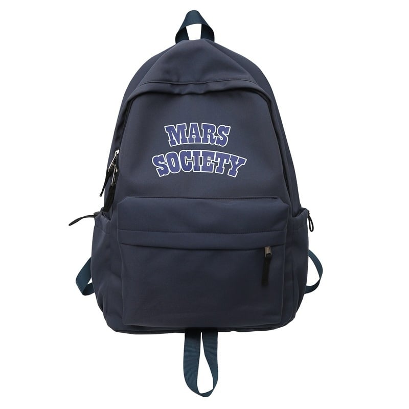 Ученическа раница с голям капацитет 36–55 л, нейлонова, дишаща, шарка с букви, стил уличен тренд