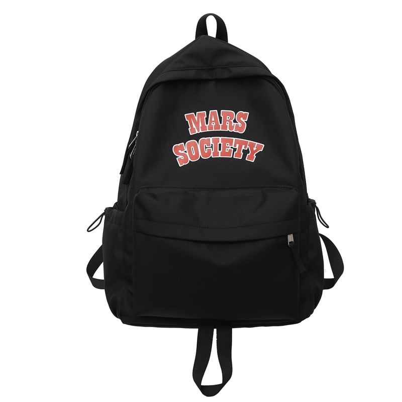 Ученическа раница с голям капацитет 36–55 л, нейлонова, дишаща, шарка с букви, стил уличен тренд