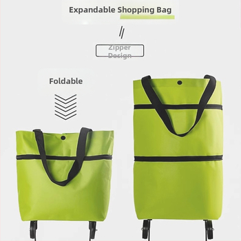 Δίτροχο αναδιπλούμενο καρότσι αγορών, PVC, φόρτωση έως 5 kg, ελαφρύ 350 g