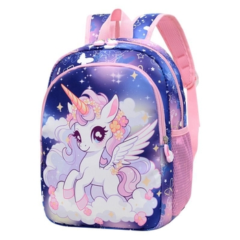 Ghiozdan pentru copii pentru școală, model cu animale, material Oxford, ultra-ușor, respirabil, rezistent la apă, curea de umăr curbat