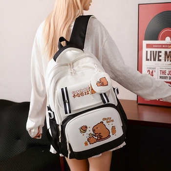 Unisex σχολικό σακίδιο από νάιλον, καρτούν μοτίβο, μείωση βάρους, χωρητικότητα κάτω от 20 L, ιμάντες με αερόσφυξη