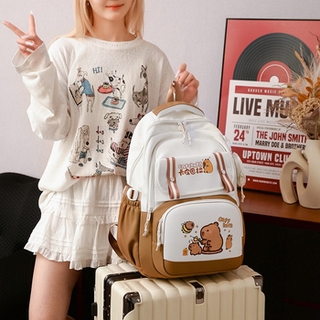 Unisex σχολικό σακίδιο από νάιλον, καρτούν μοτίβο, μείωση βάρους, χωρητικότητα κάτω от 20 L, ιμάντες με αερόσφυξη