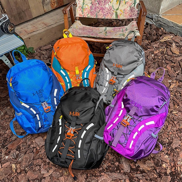 Ghiozdan pentru copii Unisex din nailon, respirabil și ușor pentru activități în aer liber, drumeții și școală — bretele curbate, căptușeală din poliester, stil modern
