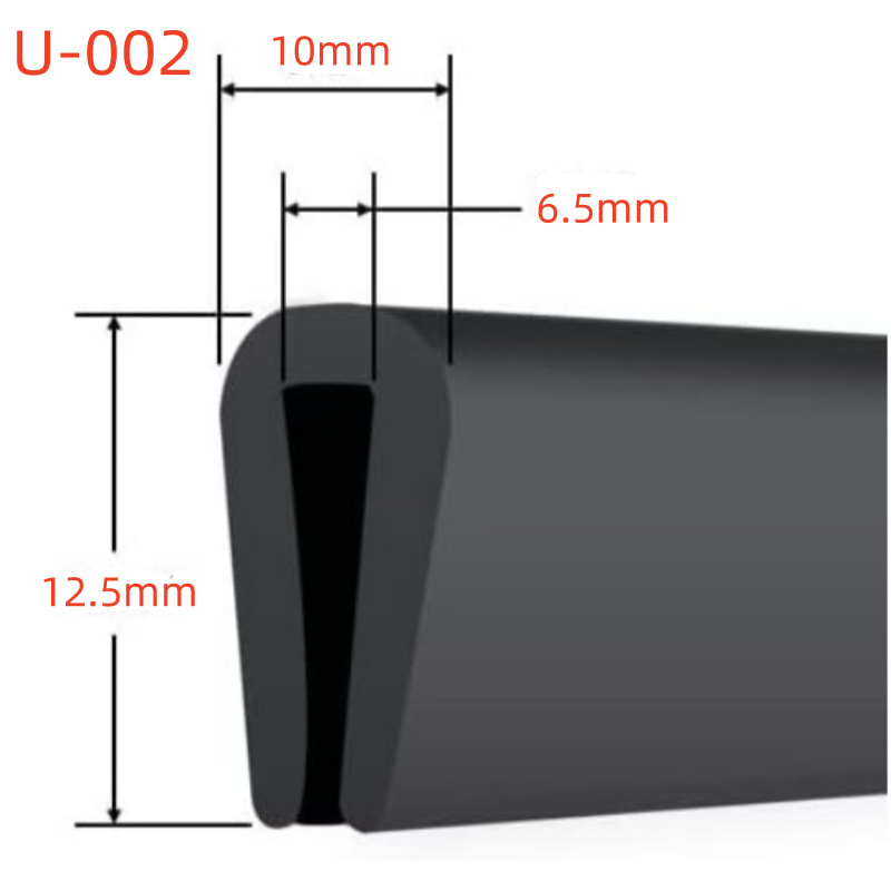 Гумен кант за ръб с U-образен жлеб, самозалепващ уплътнител за ръбове, водоустойчив и устойчив на разкъсване, за противоударна защита