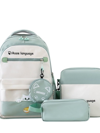 Unisex νάιλον σακίδιο με μοτίβο γάτας, κολλεγιακού στυλ, αδιάβροχο, πολύ ελαφρύ, για γυμνάσιο