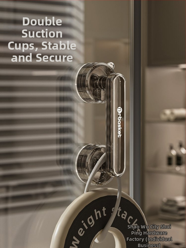 Držiak dverí s vákuovou podložkou pre sklenené dvere, bez vŕtania, moderný minimalistický štýl – Mr basketball, model 2024062002