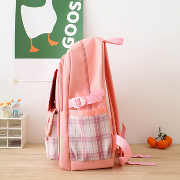 Унисекс ученическа раница за начално училище – нейлон, водоустойчива, подплата от полиестер, стил свеж и сладък