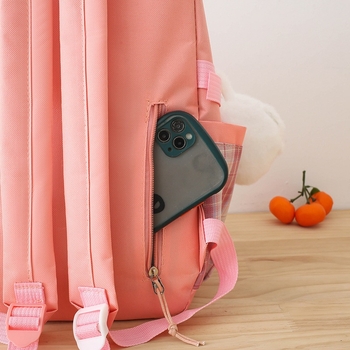 Унисекс ученическа раница за начално училище – нейлон, водоустойчива, подплата от полиестер, стил свеж и сладък