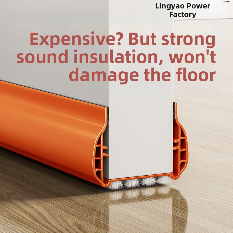 Уплътнител за пролука между врата и рамката и за дъното на вратата за спалнята, звукоизолираща лента, ветроустойчива и прахоустойчива