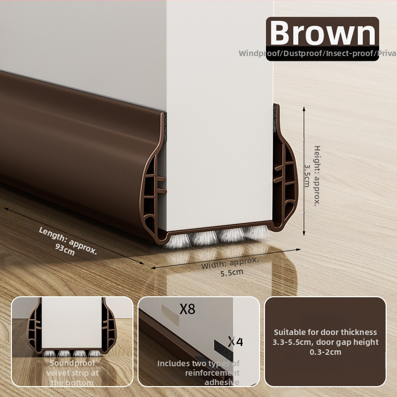 Уплътнител за пролука между врата и рамката и за дъното на вратата за спалнята, звукоизолираща лента, ветроустойчива и прахоустойчива