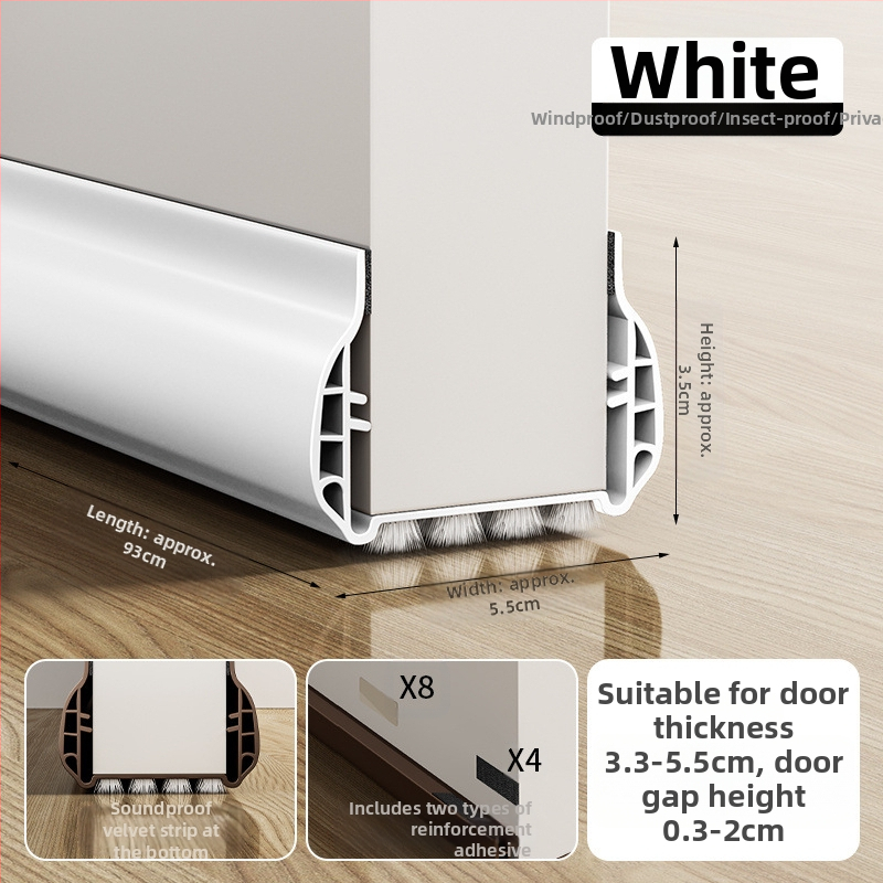 Уплътнител за пролука между врата и рамката и за дъното на вратата за спалнята, звукоизолираща лента, ветроустойчива и прахоустойчива