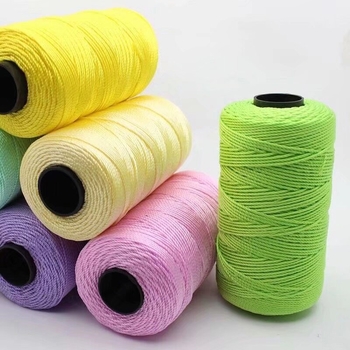 Delicate Νήμα Ice Silk, Τρίκλωνο Πλεγμένο Νήμα για Χειροτεχνίες με Χέρι και Βελονάκι, Κατάλληλο για Τσάντες, Καπέλα, Μαξιλάρια Αυτοκινήτου, Θήκες για Μπουκάλια και Παντόφλες
