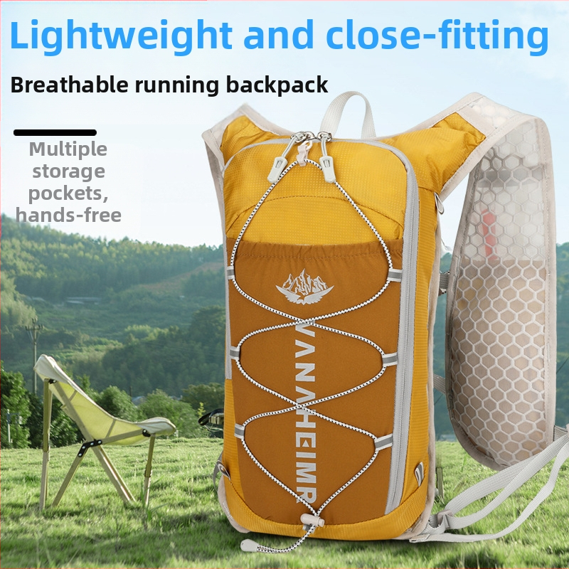 Раница за походи от дайвинг плат, суперлек, разширяема, унисекс, извити презрамки