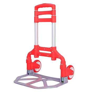 Αναδιπλούμενο καρότσι από αλουμίνιο, φορητό καρότσι μεταφοράς, 75 kg χωρητικότητα, 3 kg βάρος, συσκευασία 6 τεμάχια