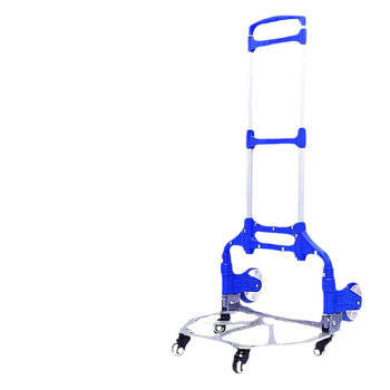 Αναδιπλούμενο καρότσι από αλουμίνιο, φορητό καρότσι μεταφοράς, 75 kg χωρητικότητα, 3 kg βάρος, συσκευασία 6 τεμάχια